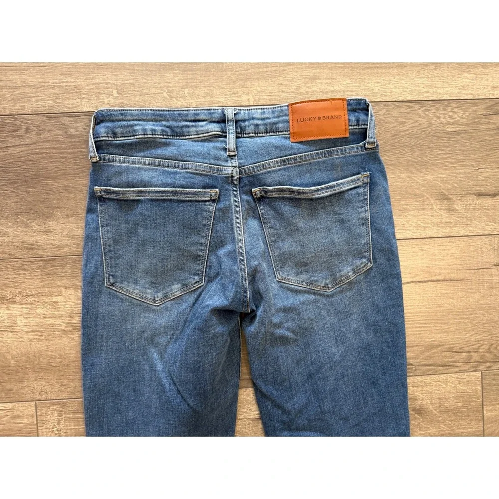 Lucky Brand Lolita Bootcut Jeans Blue Distressed Raw‎ Hem Size 4/27A